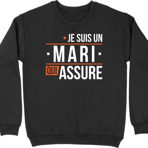 Pull homme un mari qui assure Pull homme un mari qui assure