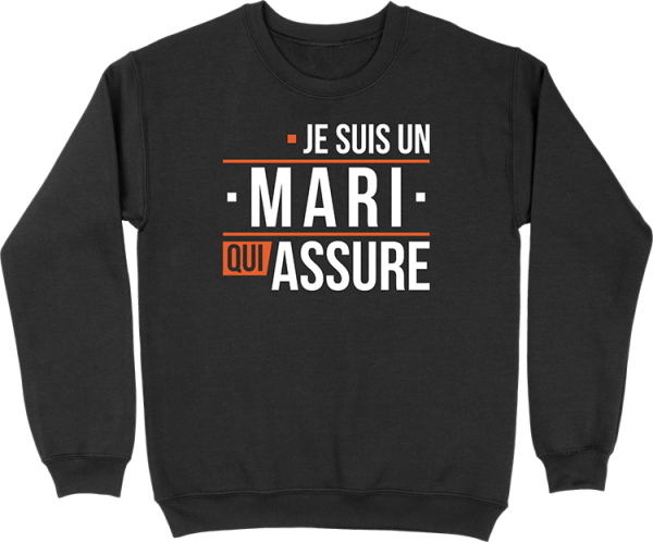 Pull homme un mari qui assure