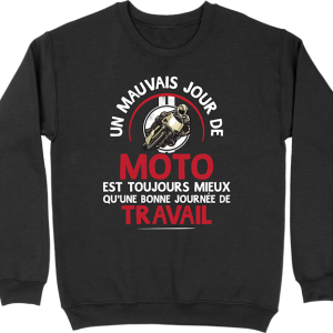Pull homme un mauvais jour de moto Pull homme un mauvais jour de moto