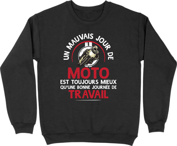 Pull homme un mauvais jour de moto