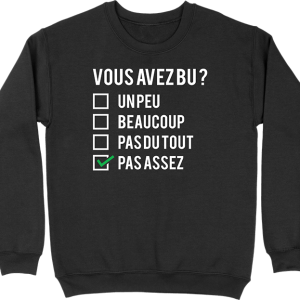 Pull homme vous avez bu un peu beaucoup Pull homme vous avez bu un peu beaucoup