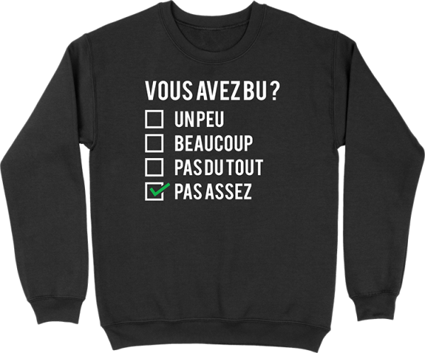 Pull homme vous avez bu un peu beaucoup