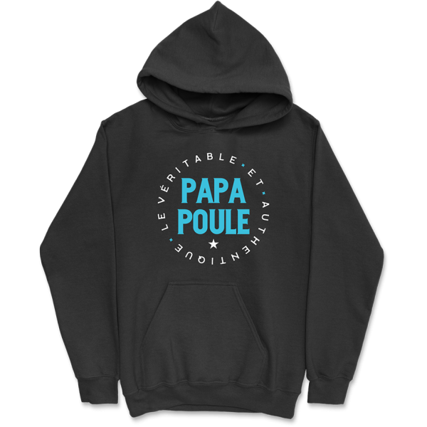 Sweat A capuche homme authentique papa poule