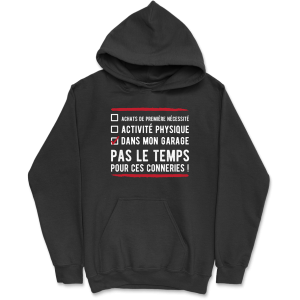 Sweat a capuche homme attestation dans mon garage Sweat a capuche homme attestation dans mon garage