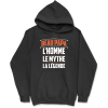 Sweat a capuche homme beau papa la legende