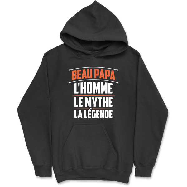 Sweat a capuche homme beau papa la legende