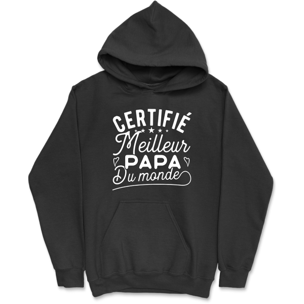 Sweat a capuche homme certifie meilleur papa