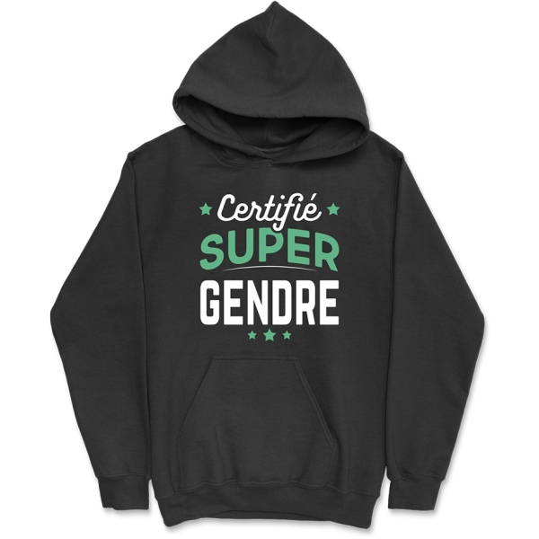 Sweat a capuche homme certifie super gendre