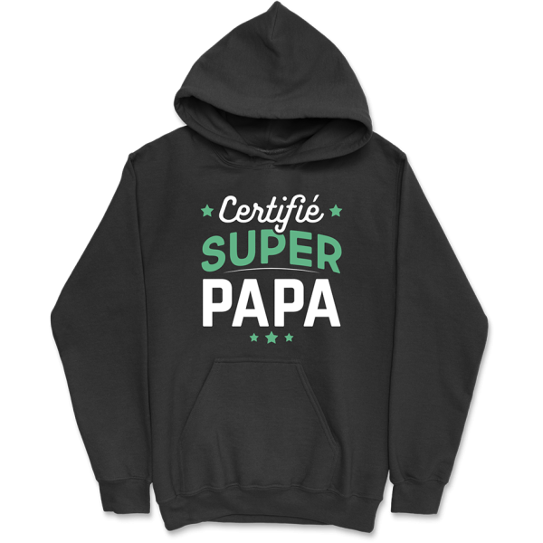 Sweat a capuche homme certifie super papa