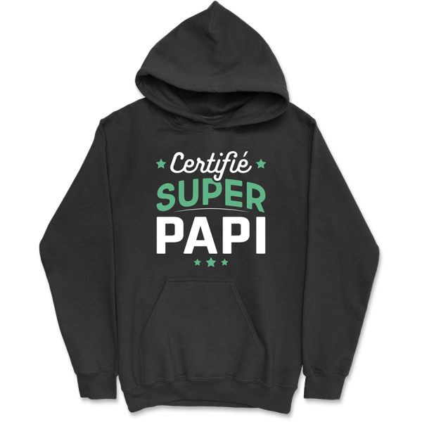 Sweat a capuche homme certifie super papi