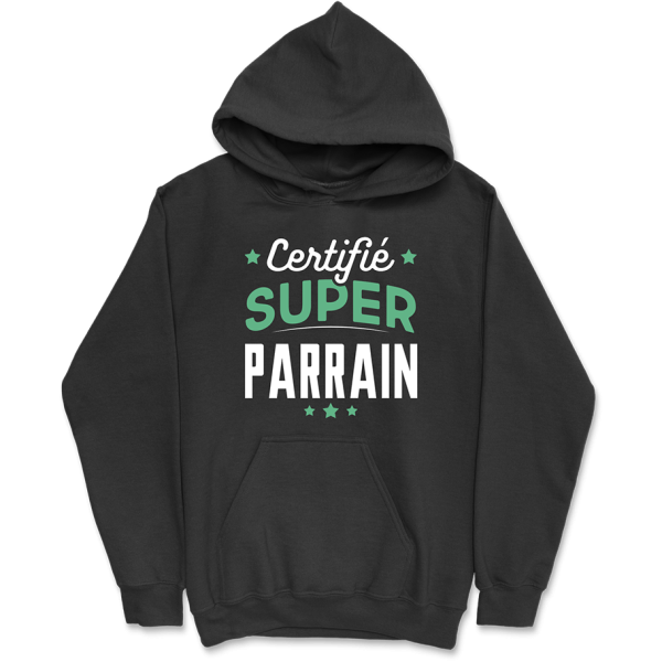 Sweat a capuche homme certifie super parrain