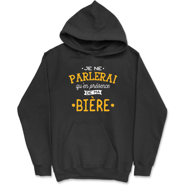 Sweat a capuche homme en presence de ma biere