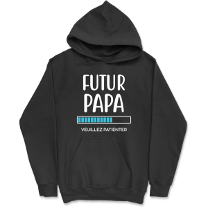 Sweat a capuche homme futur papa veuillez patienter