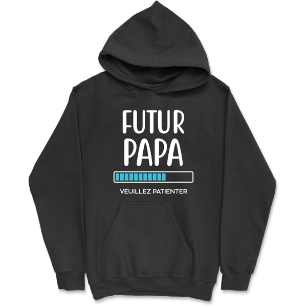 Sweat a capuche homme futur papa veuillez patienter