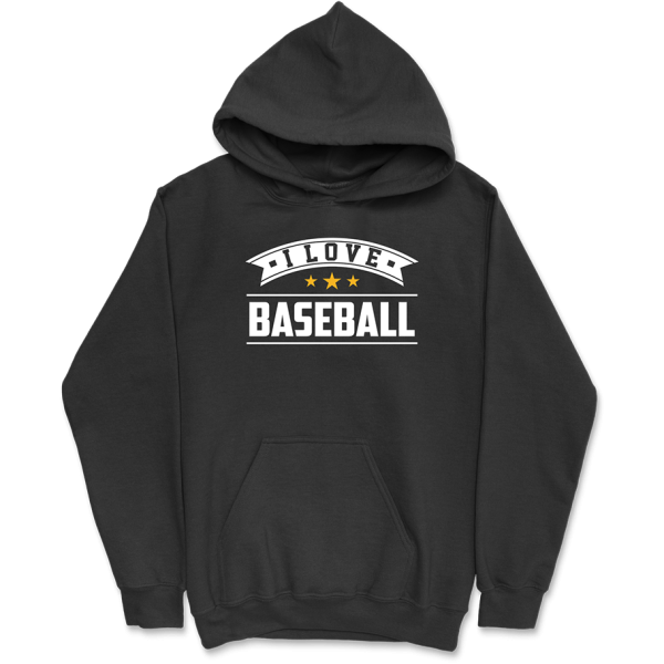 Sweat a capuche homme i love baseball