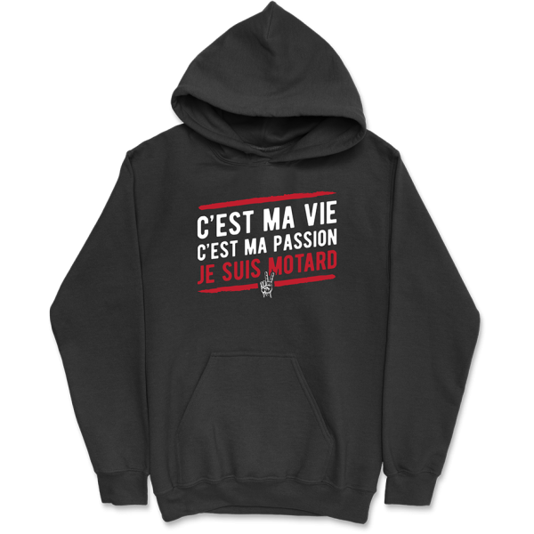 Sweat a capuche homme je suis motard