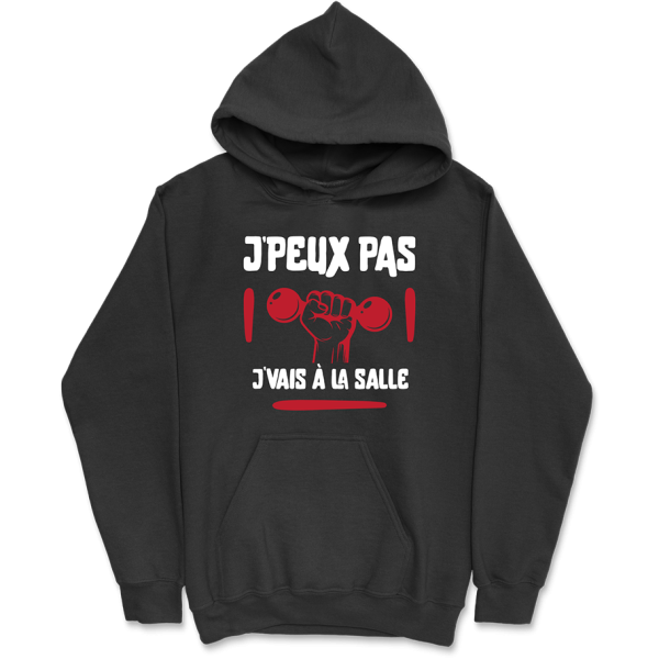 Sweat a capuche homme j’peux pas j’vais a la salle