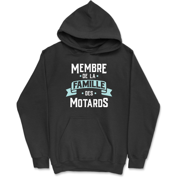 Sweat a capuche homme la famille des motards