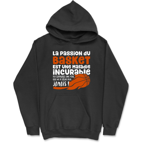 Sweat a capuche homme la passion du basket