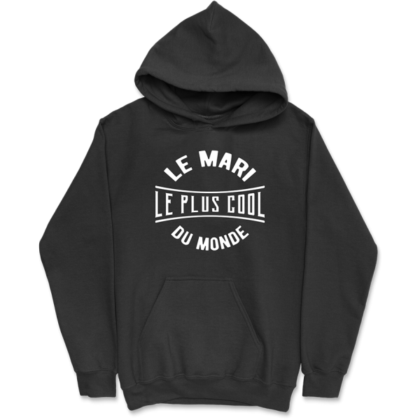 Sweat a capuche homme le mari le plus cool du monde