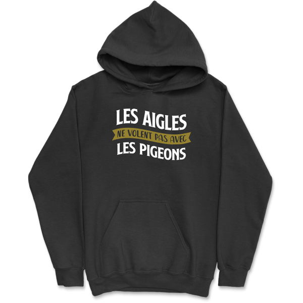 Sweat a capuche homme les aigles et les pigeons