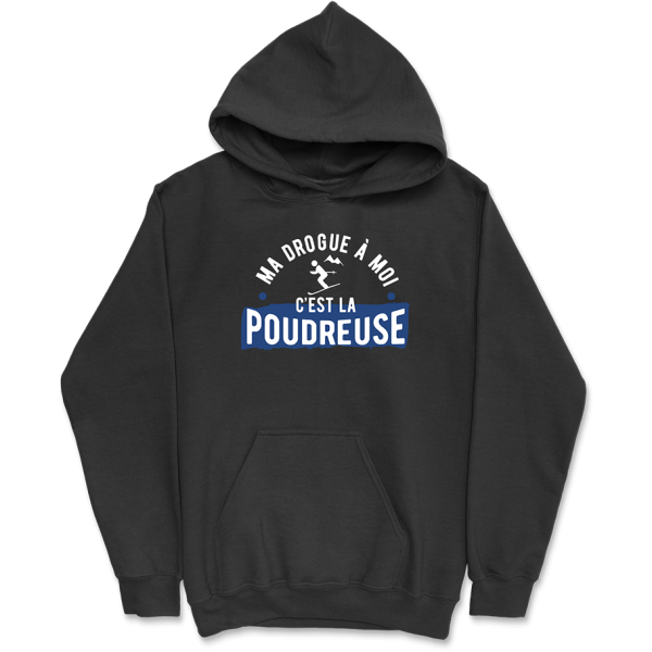 Sweat a capuche homme ma drogue la poudreuse