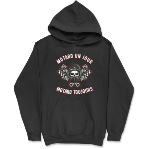Sweat a capuche homme motard un jour