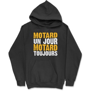 Sweat a capuche homme motard un jour motard toujours