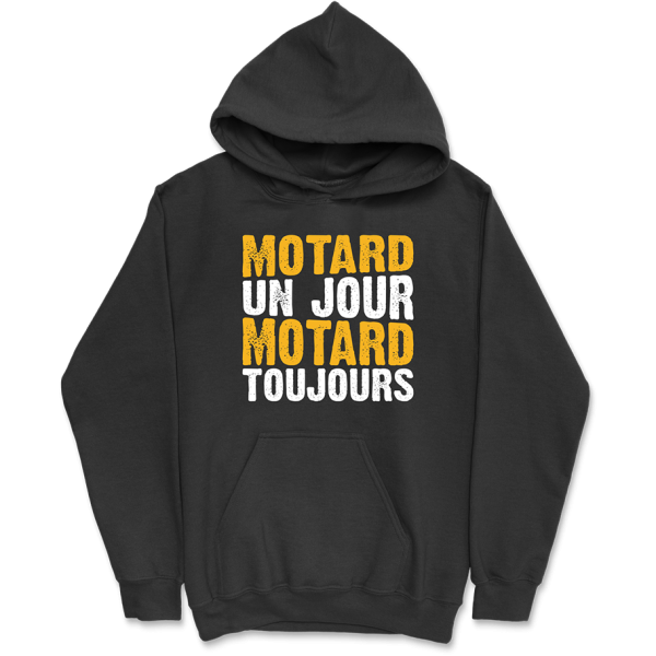 Sweat a capuche homme motard un jour motard toujours