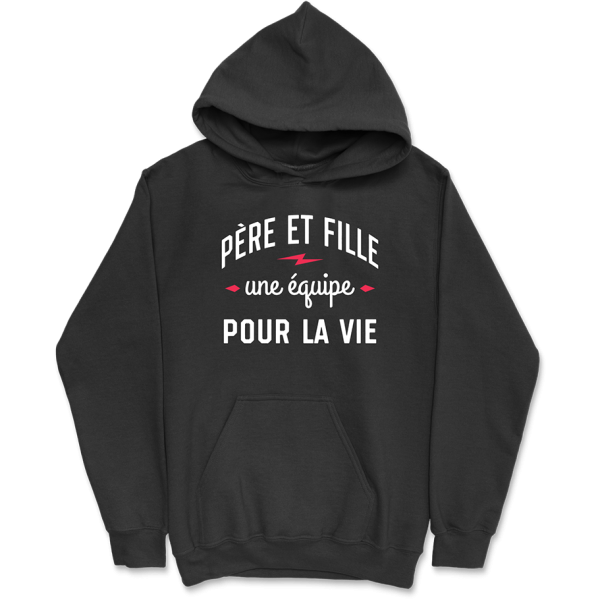 Sweat a capuche homme pere et fille