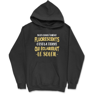 Sweat a capuche homme si les cons etaient fluorescents