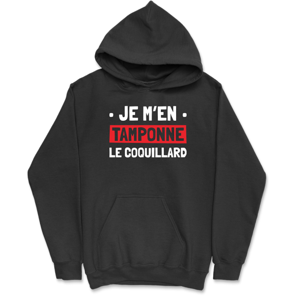 Sweat a capuche homme tamponne le coquillard