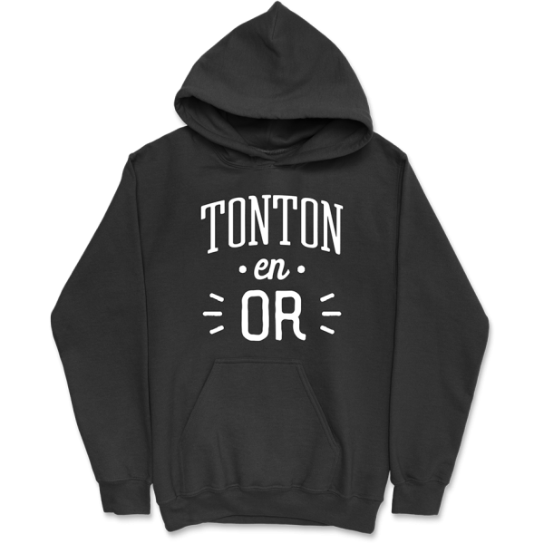 Sweat a capuche homme tonton en or