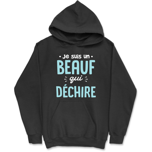 Sweat a capuche homme un beauf qui dechire