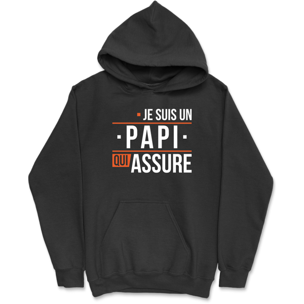 Sweat a capuche homme un papi qui assure