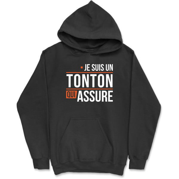 Sweat a capuche homme un tonton qui assure