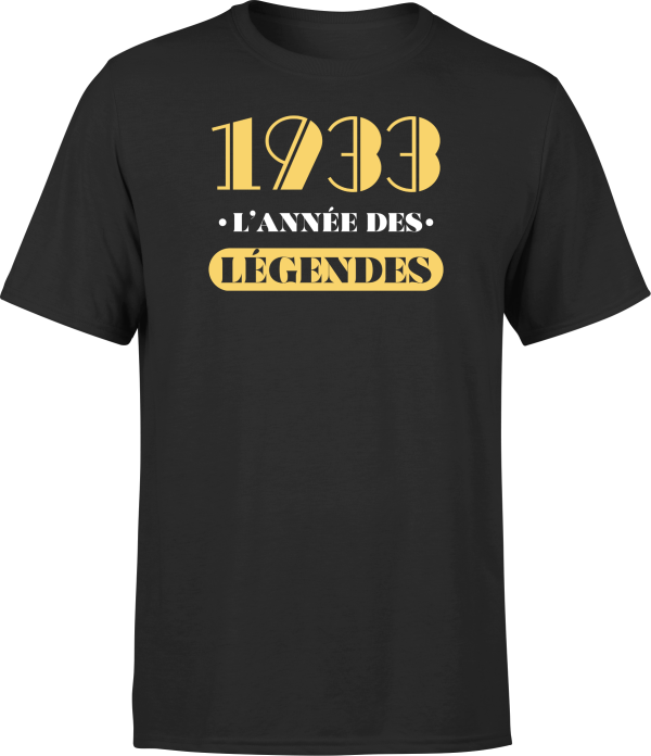 T shirt homme 1933 l’annee des legendes