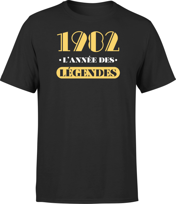 T shirt homme 1982 l’annee des legendes