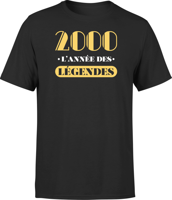 T shirt homme 2000 l’annee des legendes