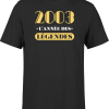 T shirt homme 2003 l&rsquo;annee des legendes