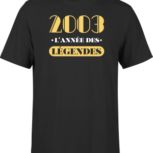 T shirt homme 2003 l’annee des legendes