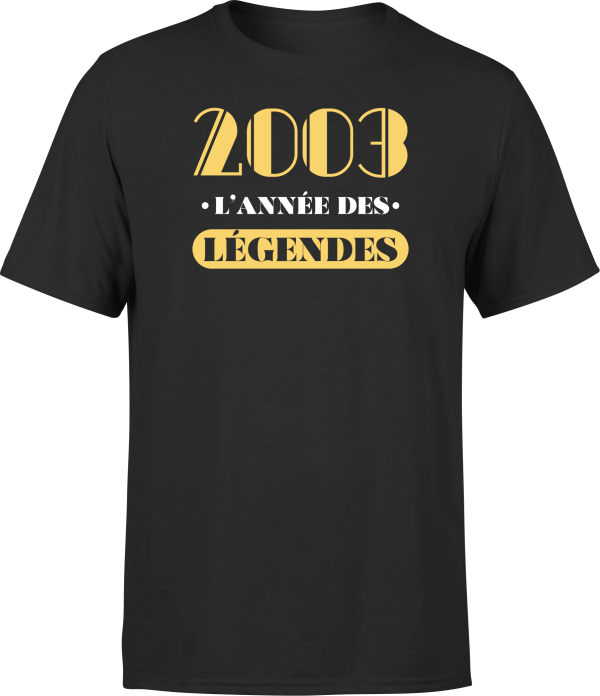 T shirt homme 2003 l’annee des legendes