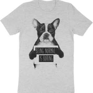 T shirt homme BIO Balazs Solti being normal is boring
