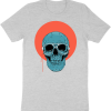 T shirt homme BIO Balazs Solti blue skull