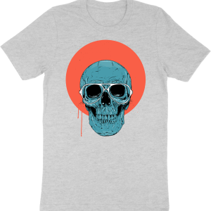 T shirt homme BIO Balazs Solti blue skull