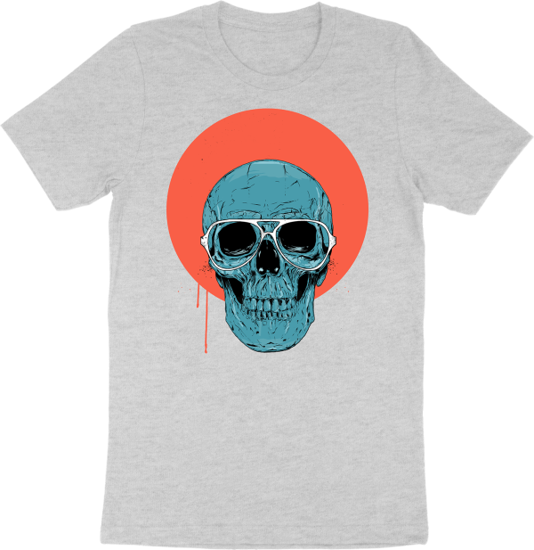 T shirt homme BIO Balazs Solti blue skull