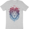T shirt homme BIO Balazs Solti floral lion