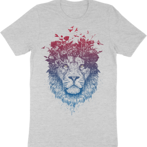 T shirt homme BIO Balazs Solti floral lion