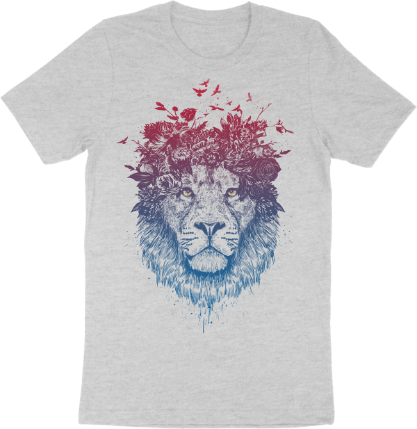 T shirt homme BIO Balazs Solti floral lion