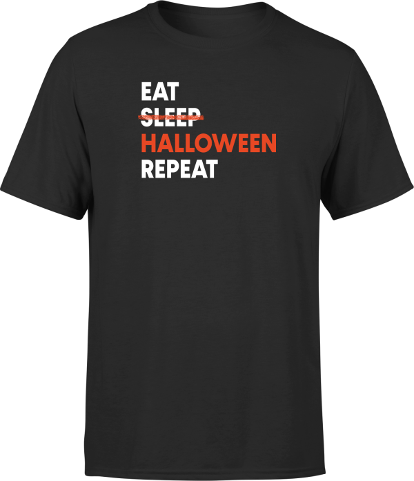 T shirt homme Eat sleep halloween repeat